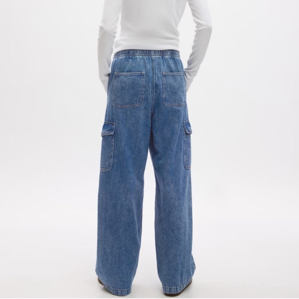 NWT Gap High Rise Wide-Leg Pull-On Jeans - Picture 2 of 3